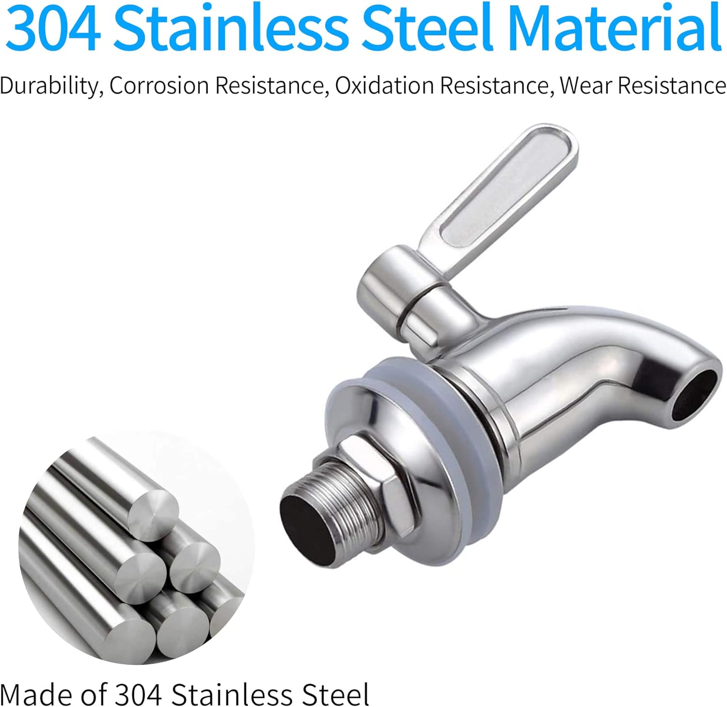 Beverage Dispenser Replacement Spigot,Jeonestan Stainless Steel Polished FinishedSpout for Drink Dispenser Water Dispenser Faucet (1)