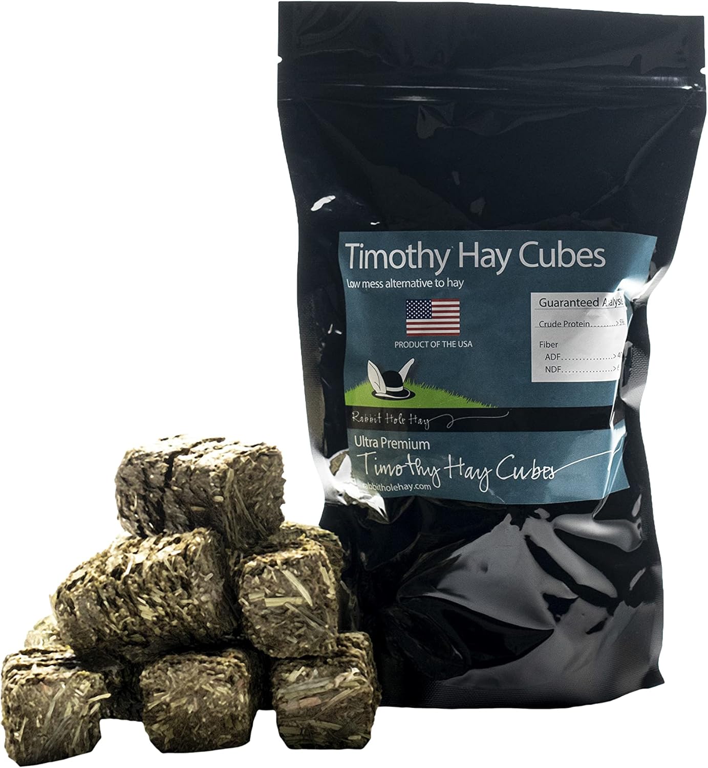 Cubos de Timothy ultra premium, totalmente naturales para tu pequeño conejo, chinchilla o conejillo de indias (12 onzas)