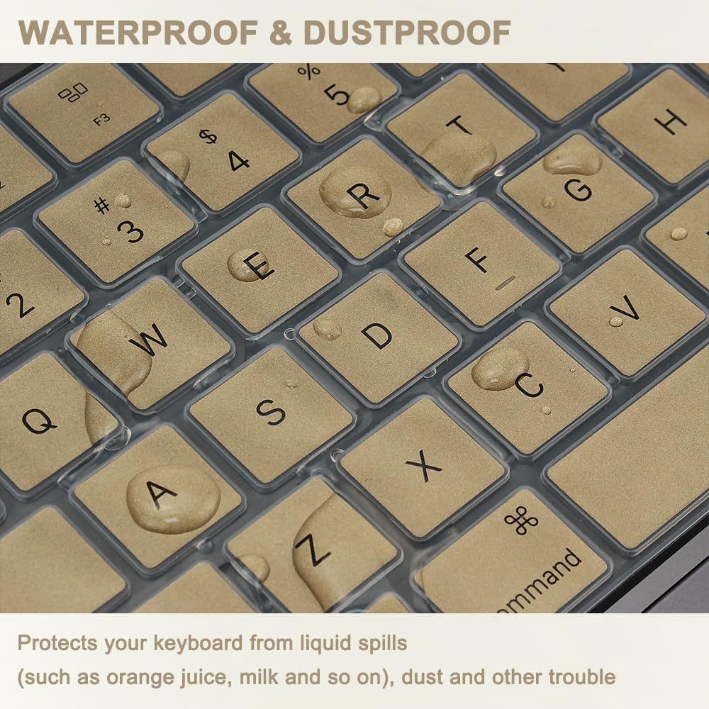 Funda de teclado de silicona para MacBook Air de 15 pulgadas con chip M2 (A2941) y 13.6 pulgadas (A2681) lanzado en 2022 2023, pantalla de retina