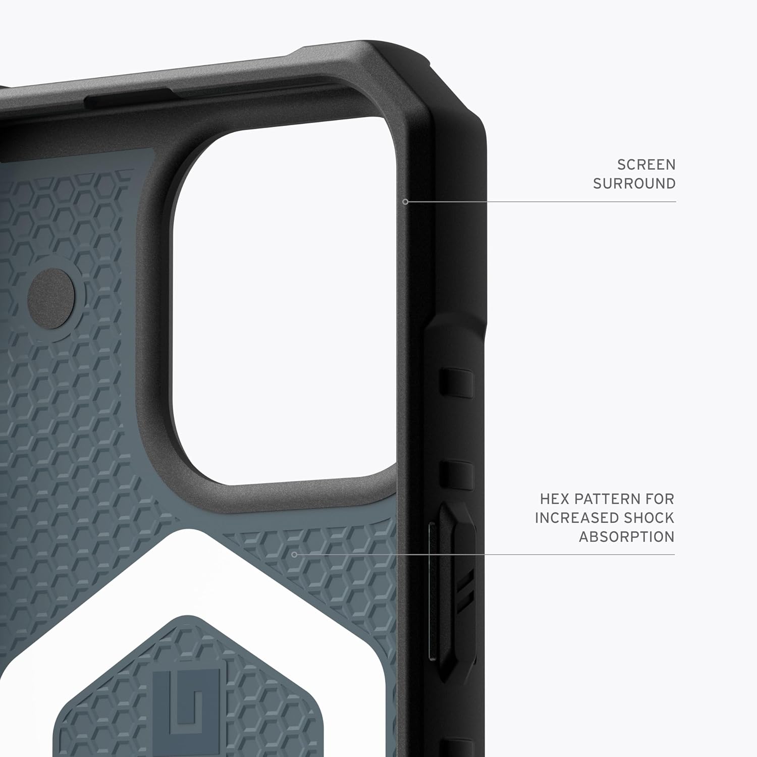 URBAN ARMOR GEAR UAG – Funda compatible con iPhone 15 Pro de 6.1 pulgadas, Pathfinder Cloud Blue, imán integrado compatible con carga MagSafe, funda