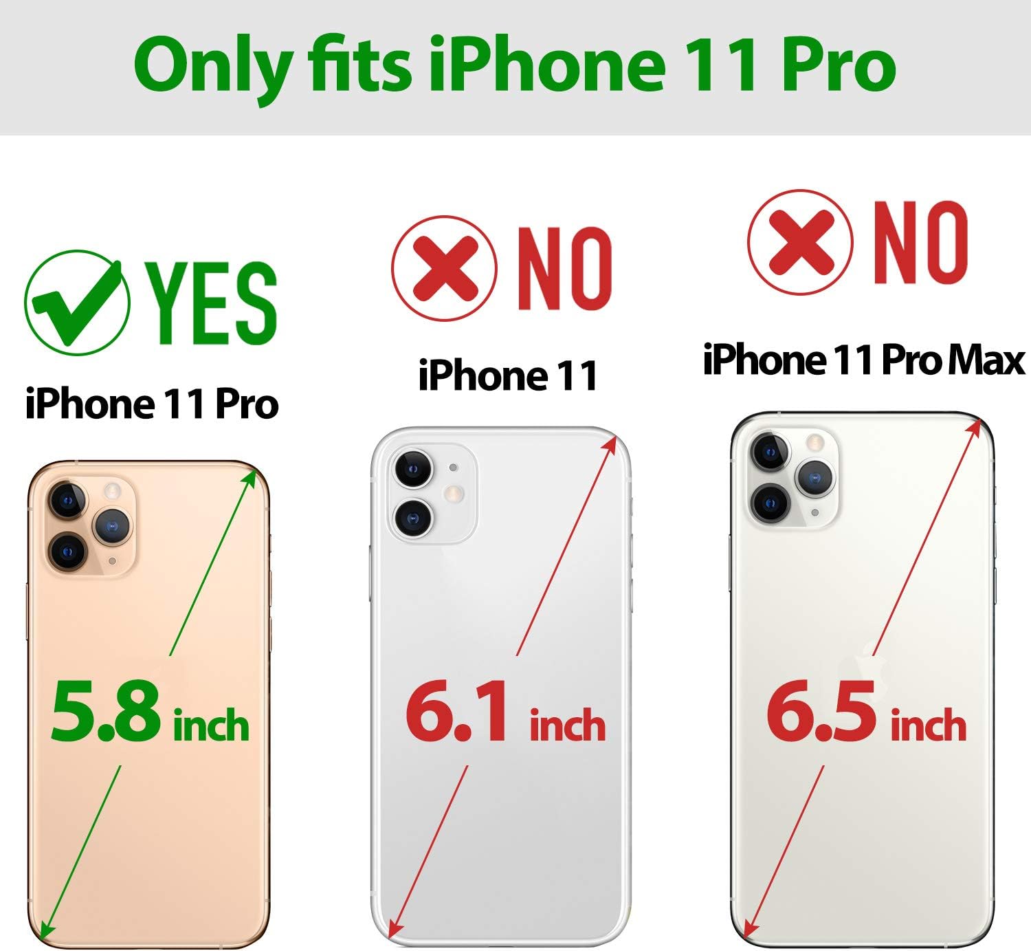 SHIELDON Funda para iPhone 11 Pro, de piel auténtica, con función de encendido y apagado automático, bloqueo RFID, ranuras para tarjetas, función