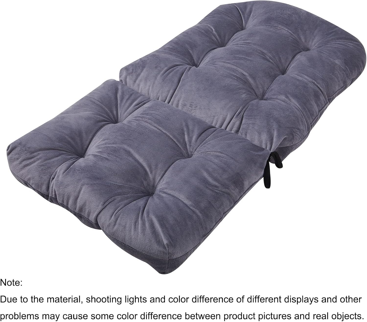 Big Hippo Adirondack – Cojín para silla de interior, con respaldo alto, copetudo, suave y grueso, para uso doméstico (gris)