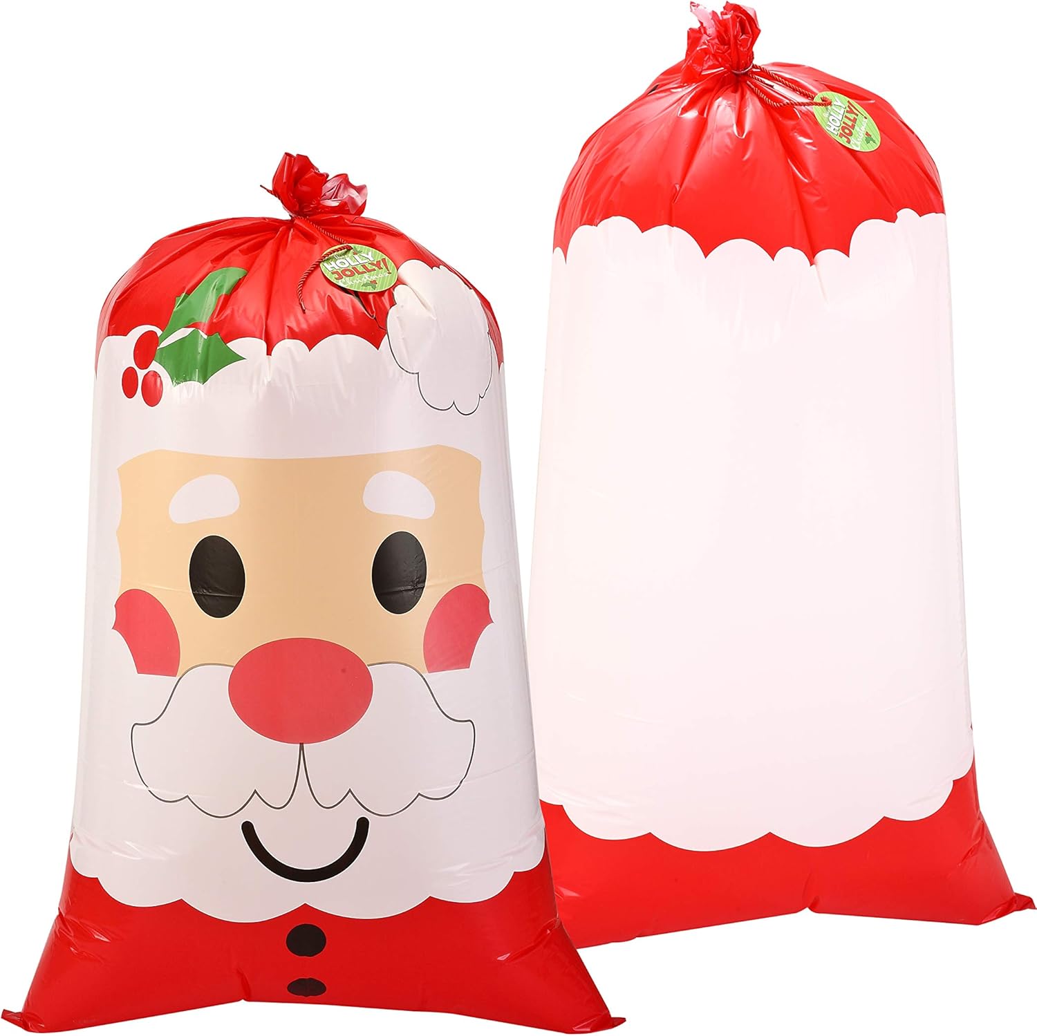 JOYIN 3 bolsas de regalo de Papá Noel jumbo de 56 x 36 pulgadas con etiquetas de regalo para temporada de Navidad, regalos, regalos festivos,