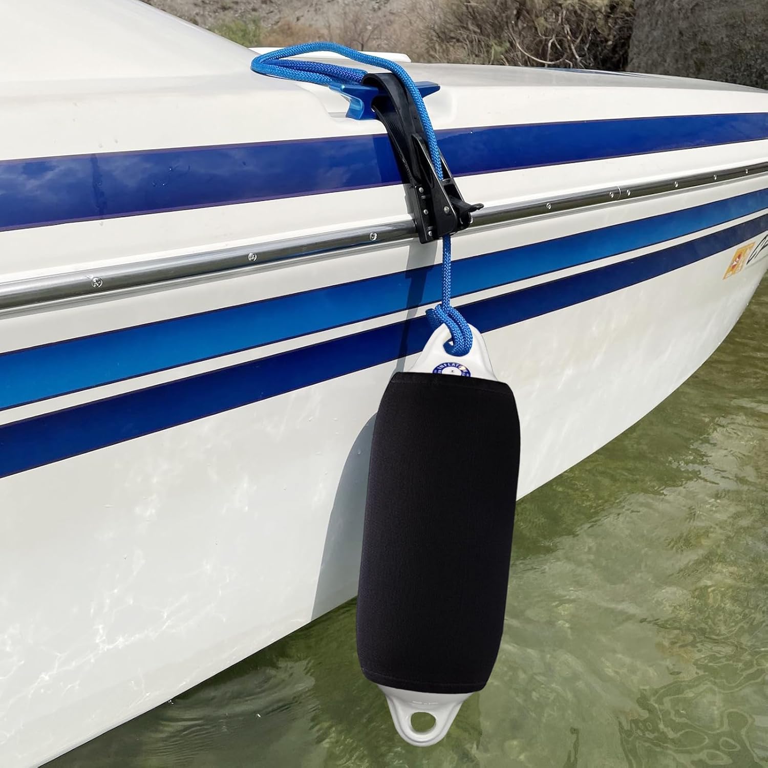 XMK Fundas para guardabarros de barco de 6 x 18 pulgadas, 8 x 22 pulgadas, 9 x 26 pulgadas, fundas de forro polar para guardabarros para parachoques
