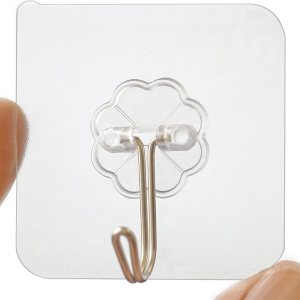 OutWest Ganchos de pared de 13 libras (máx.), gancho autoadhesivo transparente, resistente, impermeable, gancho de pared adhesivo para uso en baño, OutWest Ganchos de pared de 13 libras (máx.), gancho autoadhesivo transparente, resistente, impermeable, gancho de pared adhesivo para uso en baño,
