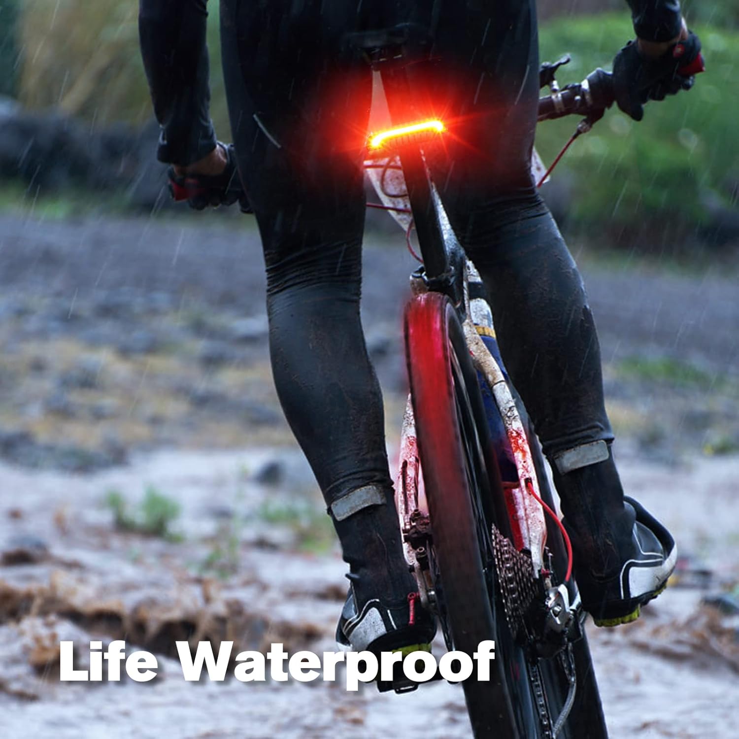 Meilan X5 USB recargable inteligente luz trasera de bicicleta inalámbrica señal de giro luz trasera de bicicleta con control remoto inalámbrico luz