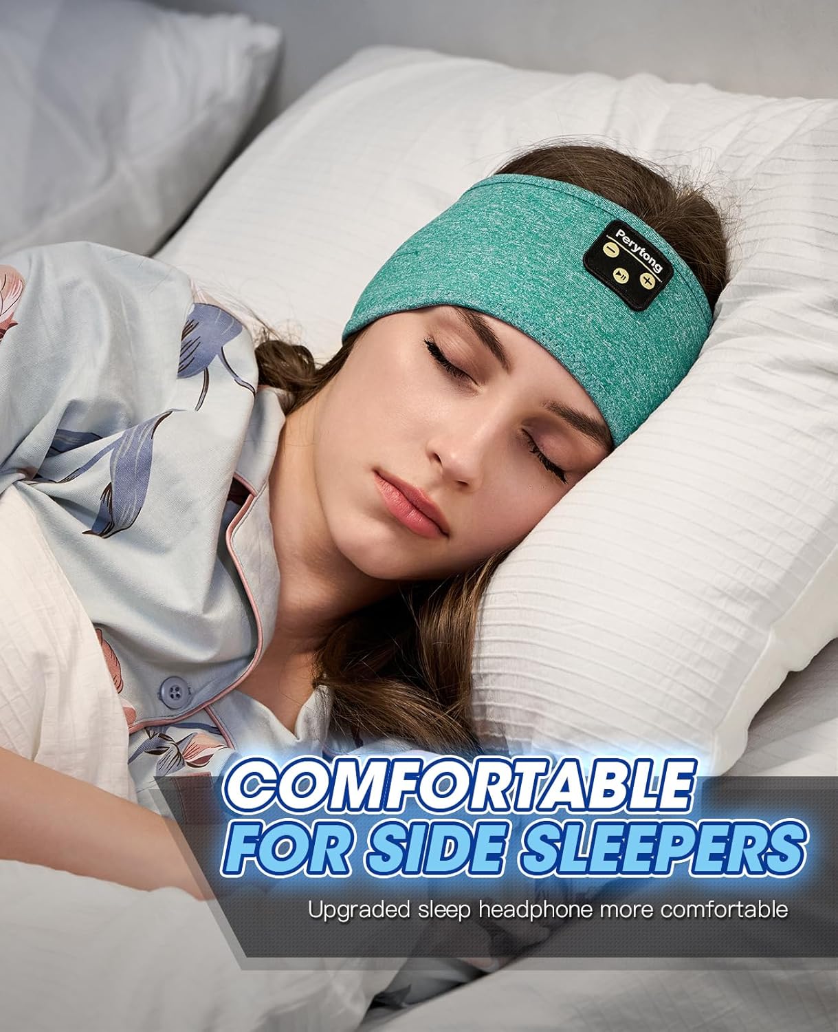 Diadema con auriculares inalámbricos, Bluetooth, sonido estéreo, ultra delgada, HD, perfecta para dormir, entrenar, trotar, yoga, insomnio, viajes