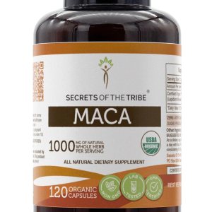 Secrets of the Tribe Maca USDA Organic 120 Cápsulas  Fabricado con cápsulas vegetarianas orgánicas y maca orgánica (Lepidium Meyenii) raíz seca (120 Secrets of the Tribe Maca USDA Organic 120 Cápsulas  Fabricado con cápsulas vegetarianas orgánicas y maca orgánica (Lepidium Meyenii) raíz seca (120