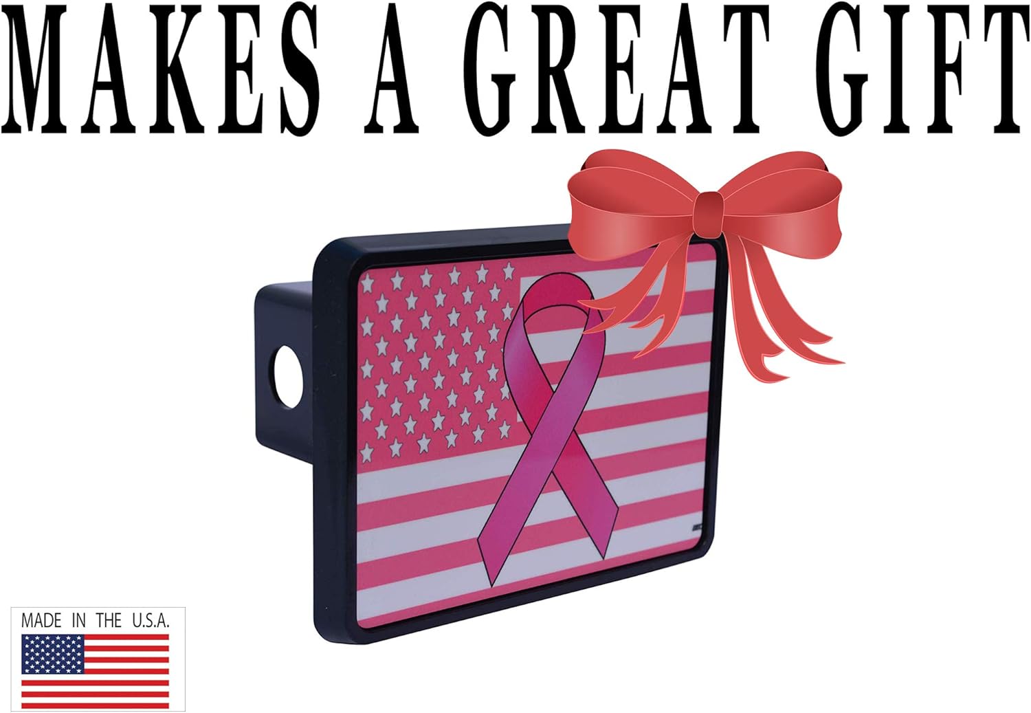 Tapón para enganche de remolque con la bandera estadounidense de Estados Unidos, diseño patriótico de Estados Unidos para mujeres para