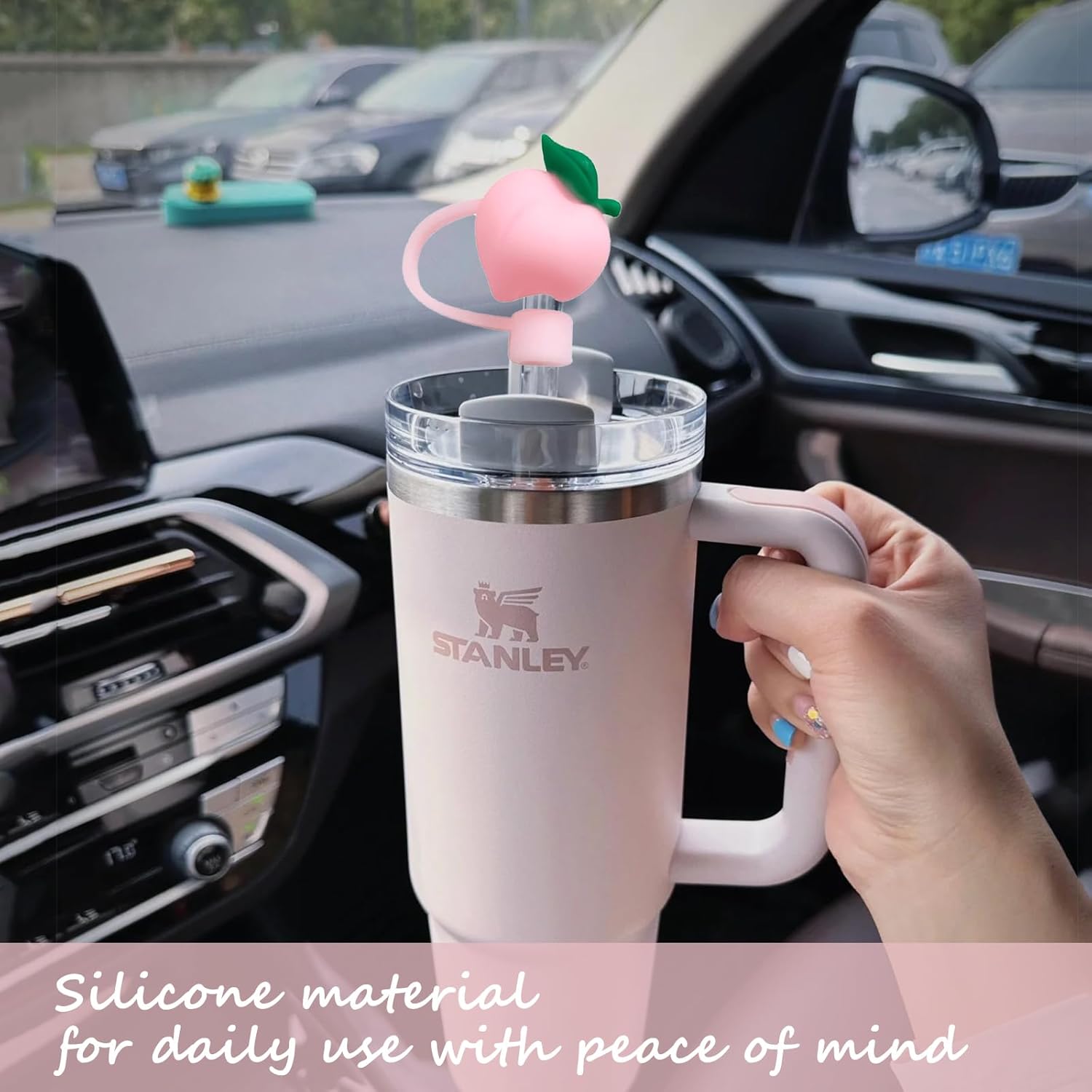 GAISHION 9 fundas para popotes compatibles con vasos Stanley de 4030 onzas, protectores reutilizables de silicona para popotes Stanley de 0.4