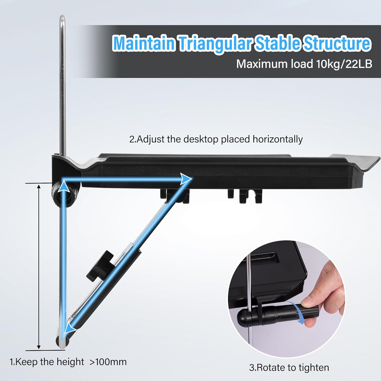 VarCozy Bandeja plegable para volante de automóvil, bandeja plegable para reposacabezas trasero con bandeja expandible y ranura para tazas de