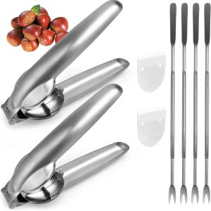 Anwenk – Juego de 2 pinzas de cascanueces de Anwenk para pelar nueces, nuez y nuez, abridor de alicates de acero inoxidable 304, herramientas de Anwenk – Juego de 2 pinzas de cascanueces de Anwenk para pelar nueces, nuez y nuez, abridor de alicates de acero inoxidable 304, herramientas de