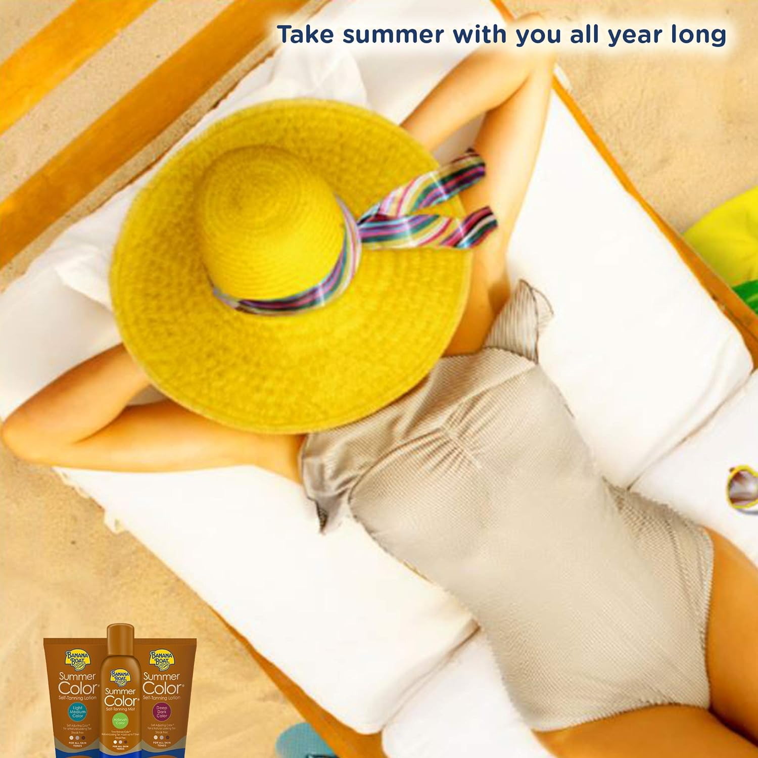 Loción auto bronceadora para color de verano Banana Boat, LightMedium