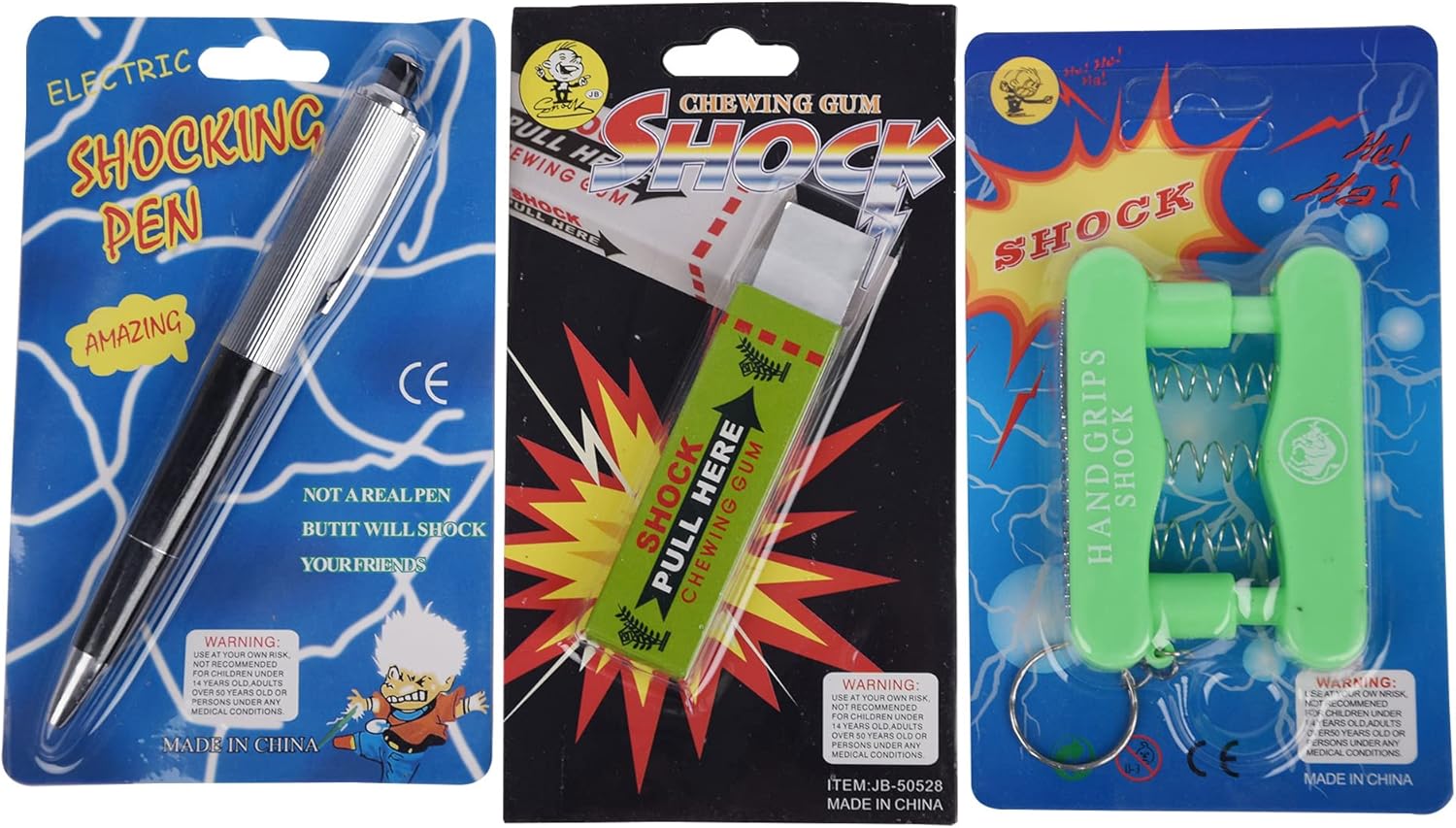 JUDEWY Trick Toy Combination April Fool’s Day Trick Toy Trick Gum Trick Trick Props Electric Shock Grip
