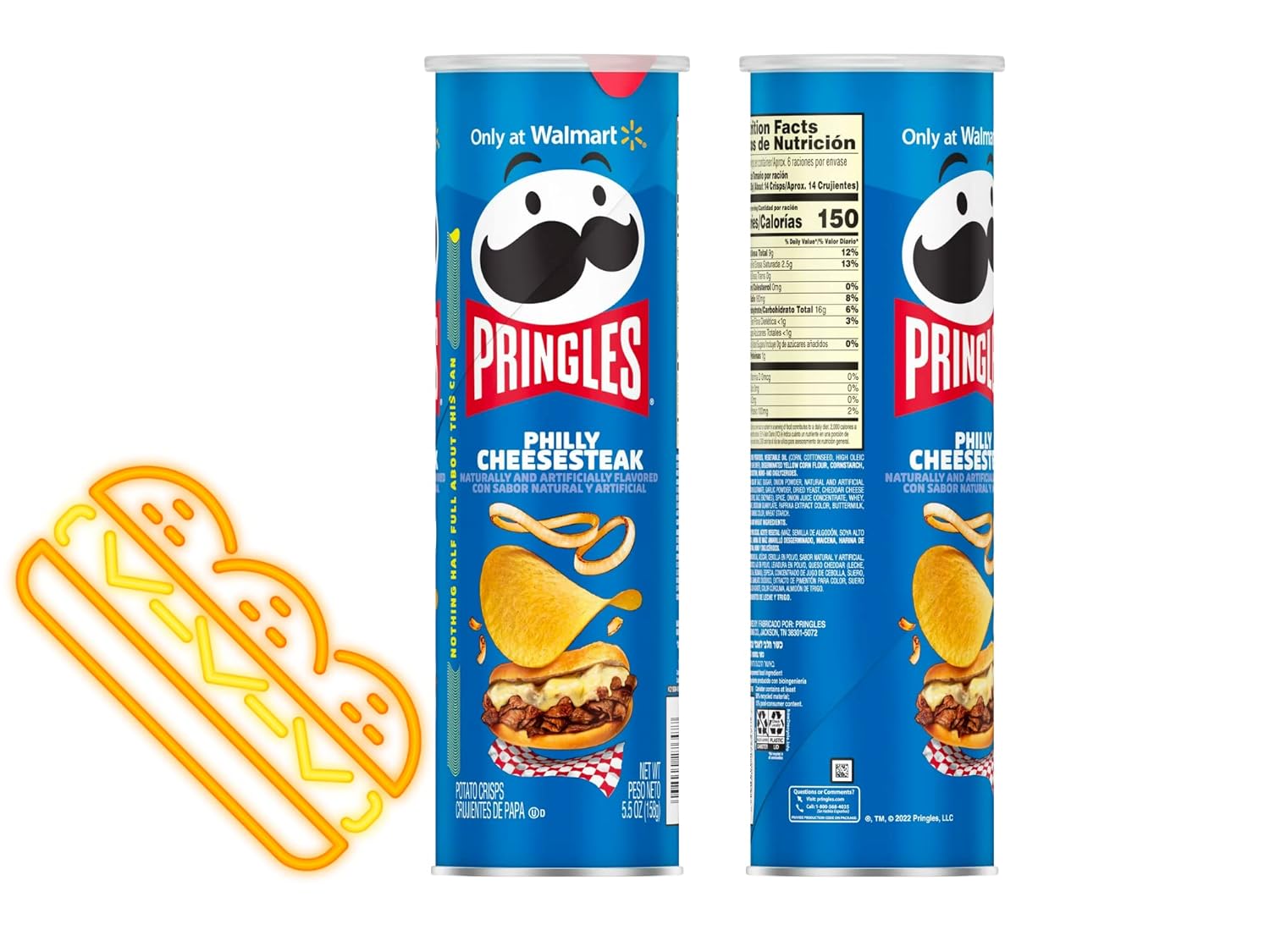 Edición limitada Philly Cheesesteak Pringles Papas fritas  Bolsa reutilizable  Conjunto de paquete personalizado