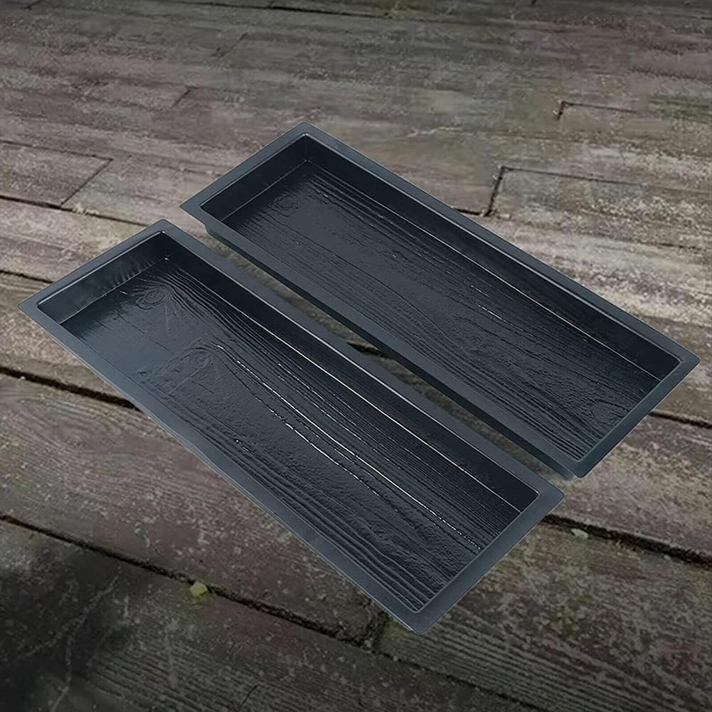 Molde de hormigón con forma de tablas de madera, molde de pavimentación moldeado de plástico para bricolaje, molde de piedra de escalón de jardín,