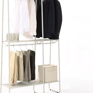 SunnyPoint Percheros de ropa independientes extra grandes para colgar ropa, estante de metal resistente para ropa y accesorios, solución de SunnyPoint Percheros de ropa independientes extra grandes para colgar ropa, estante de metal resistente para ropa y accesorios, solución de