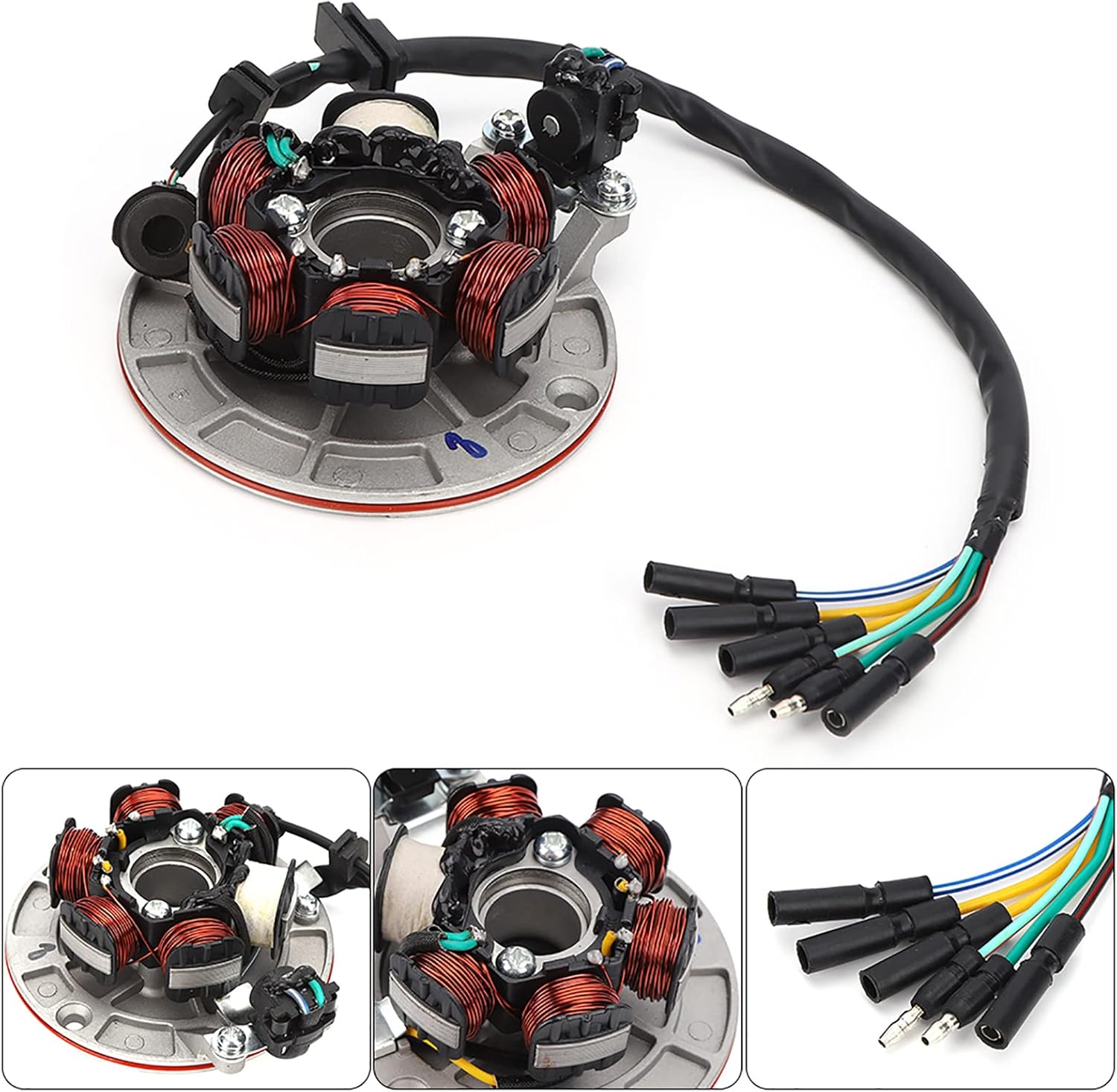 Acouto Estator Magneto – Estator de encendido con placa magnética, repuesto para LIFAN YX 140cc Kick Start Engine PIT PRO Trail Dirt Bike