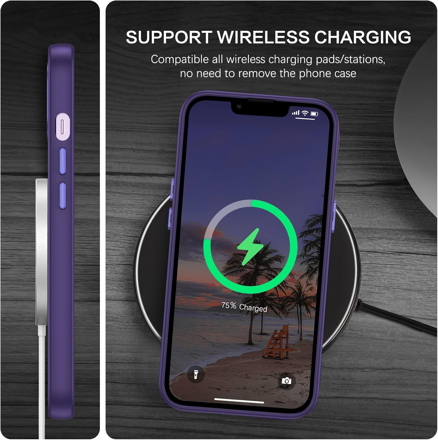 BENTOBEN Funda magnética para iPhone 13 compatible con Magsafe Funda translúcida mate para iPhone 13, delgada, a prueba de golpes, para mujeres,