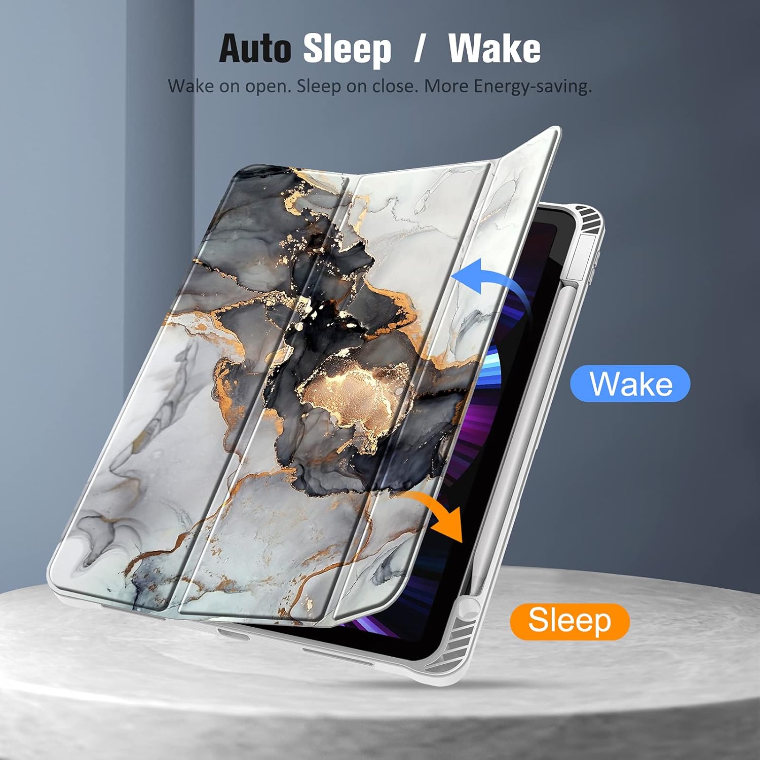 Fintie SlimShell – Funda para iPad Pro de 11 pulgadas (4  3 generación) 20222021  Funda trasera de TPU suave y flexible con soporte para lápiz,