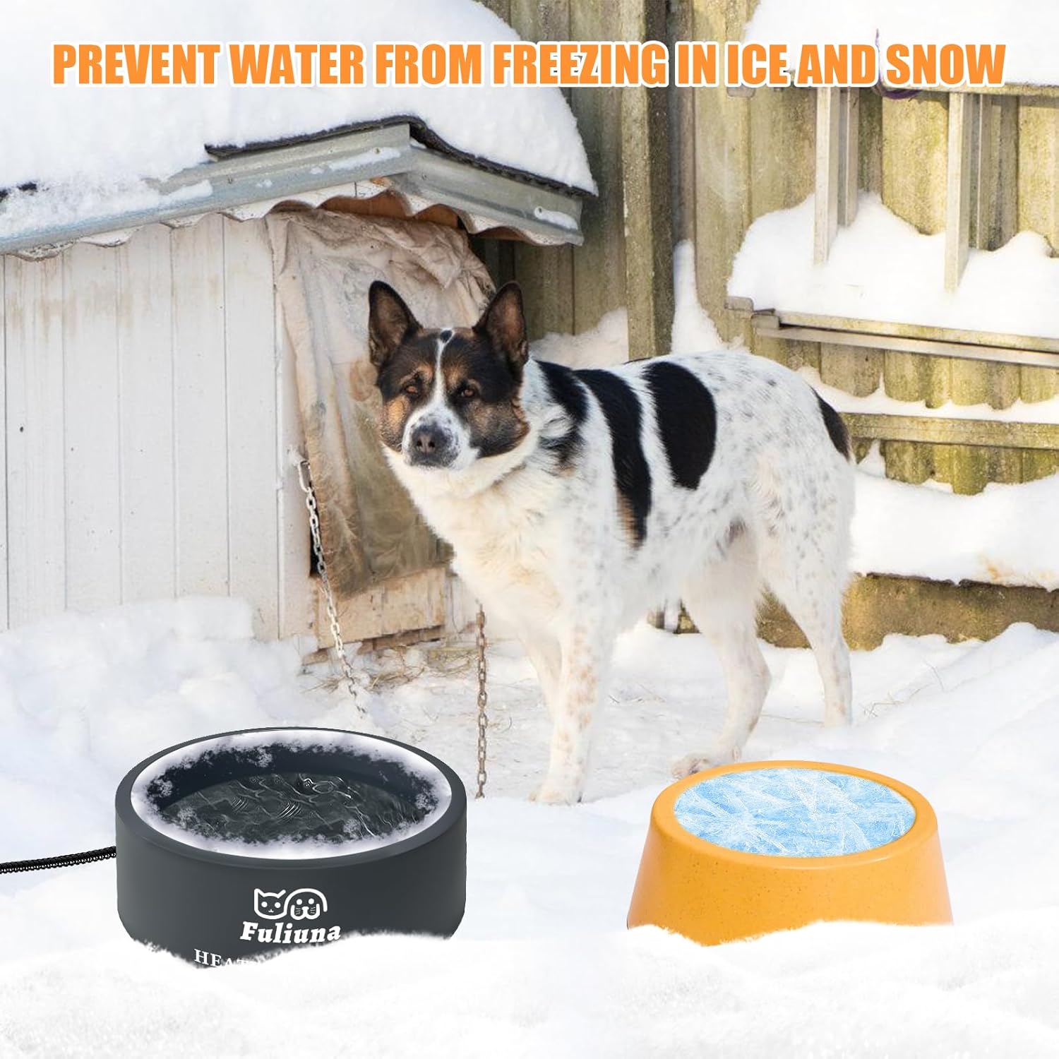 Cuenco térmico para mascotas con cable resistente a los masticables, cuenco térmico que proporciona agua potable en invierno para perros, gatos,