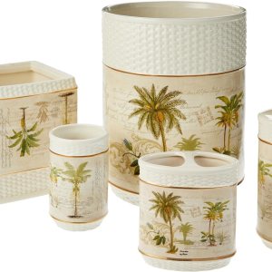 Avanti Linens – Juego de accesorios de baño, decoración de baño de encimera inspirada en el tropical (colección Colony Palm) Avanti Linens – Juego de accesorios de baño, decoración de baño de encimera inspirada en el tropical (colección Colony Palm)