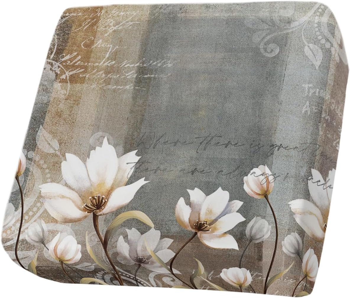 Prime Leader Fundas de cojín para sofá, fundas elásticas para sofá, diseño de tulipanes retro, diseño floral, abstracto, marrón, gris, degradado,