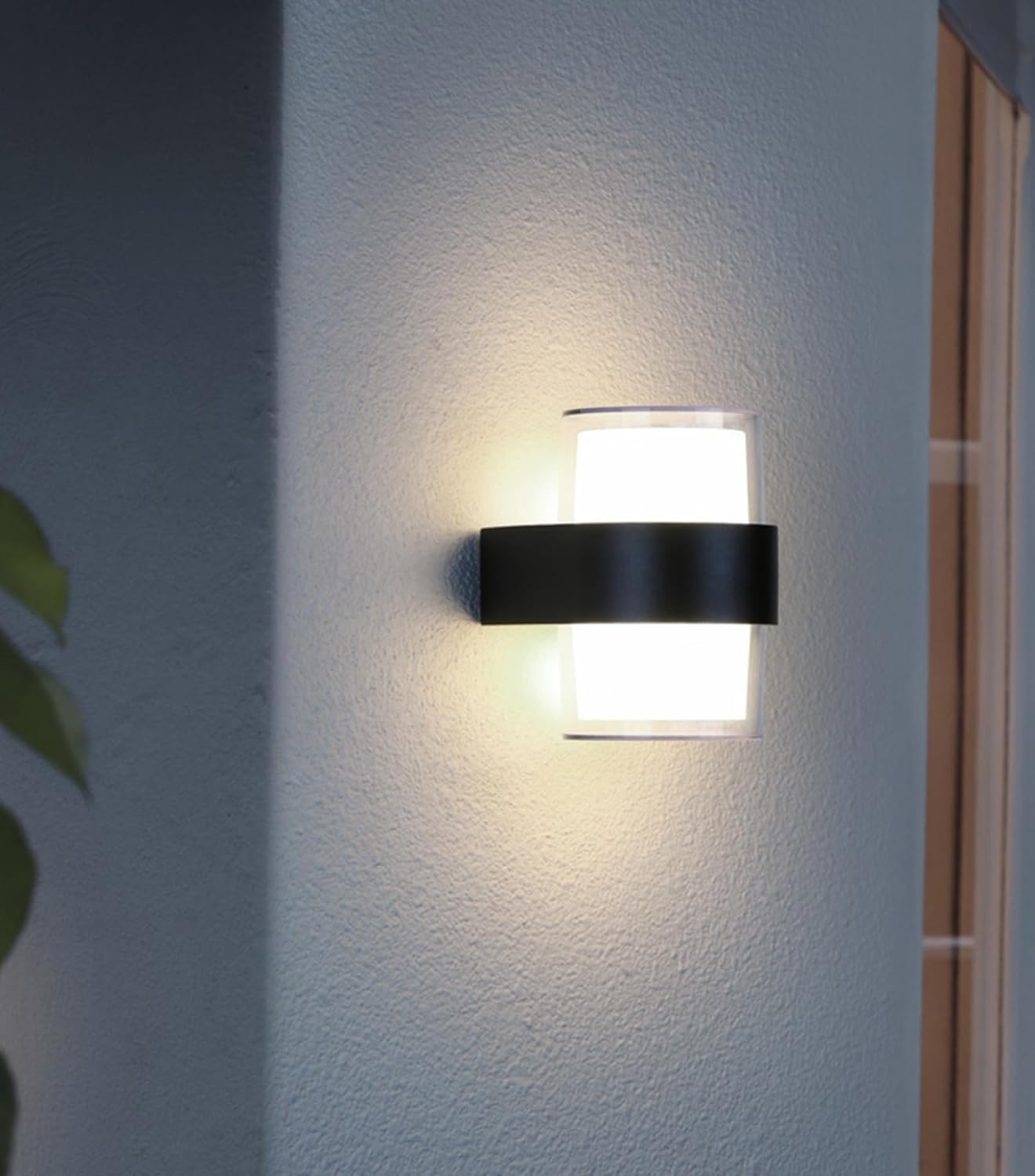 Luces de pared para exteriores, 10W 6000K blanco frío impermeable IP65 aluminio  Luz de pared LED para exteriores e interiores, luz de porche de