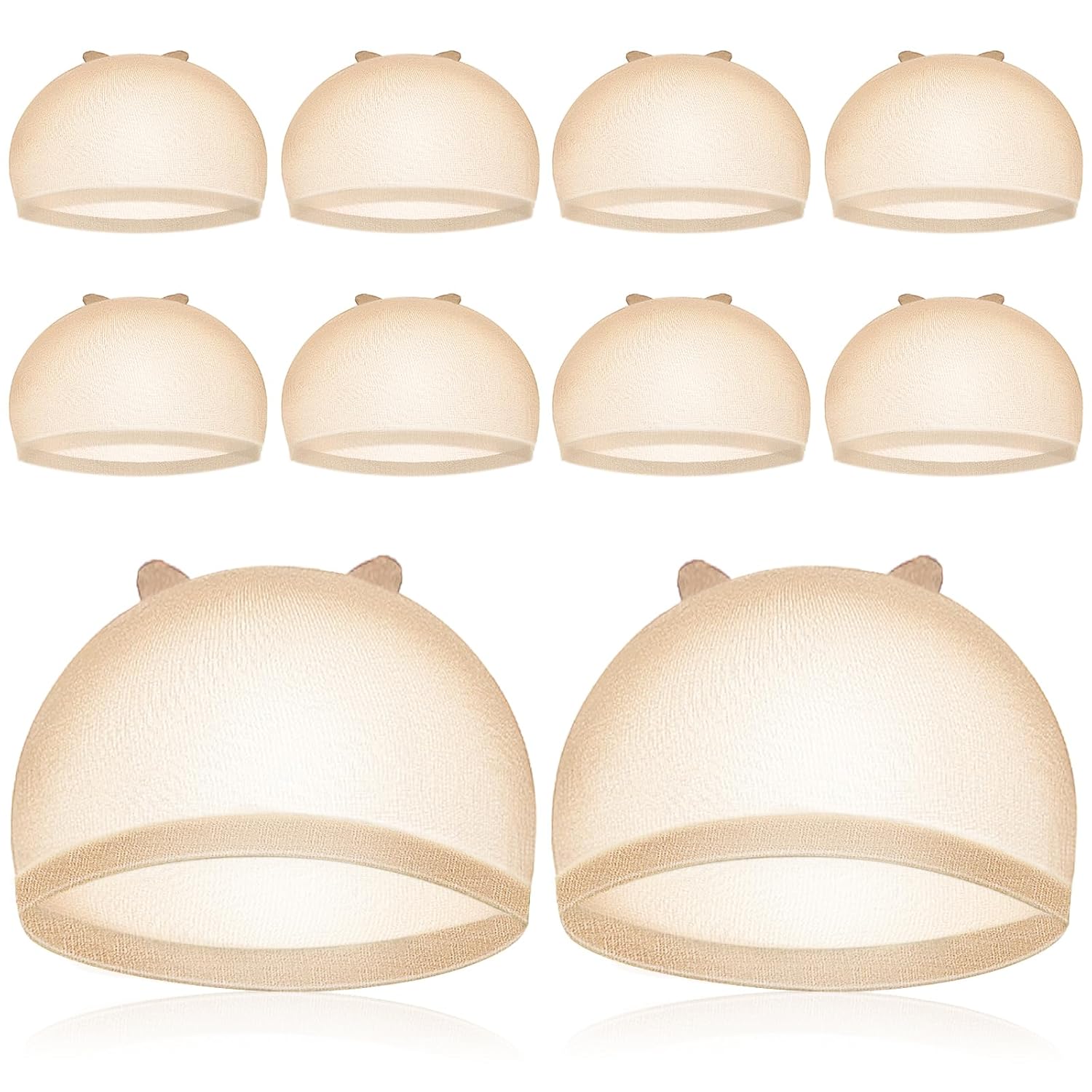 IKOCO – Gorra de peluca HD, 8 piezas de gorra de peluca color nude, gorra de peluca ultra fina para peluca de encaje frontal, gorras de nailon para