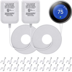 Paquete de 2 adaptadores de cable C transformador de 24 voltios compatible con Nest Honeywell Ecobee (blanco) Paquete de 2 adaptadores de cable C transformador de 24 voltios compatible con Nest Honeywell Ecobee (blanco)