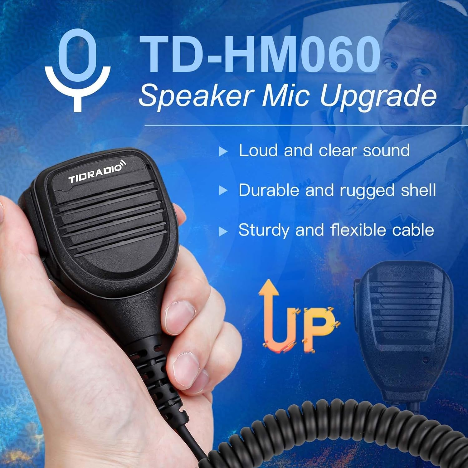 TIDRADIO TD-H8 – Radio jamón de alta potencia de 10 W programable, radio bidireccional de banda dual de largo alcance con batería grande de 2500 mAh