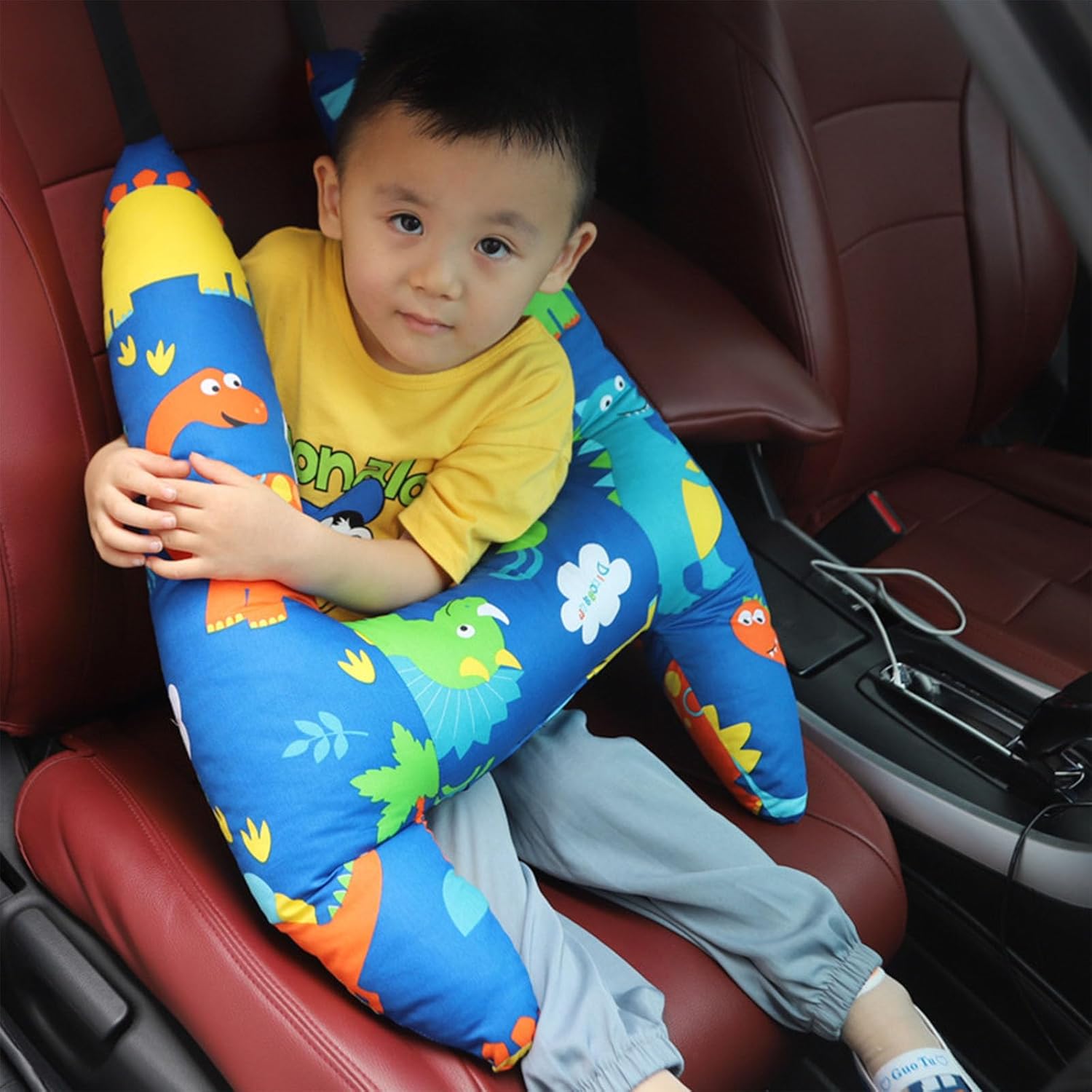 Forma de H  Soporte de cabeza para dormir de automóvil, almohadas de viaje para niños, almohadas de asiento de automóvil, adultos y niños, asiento