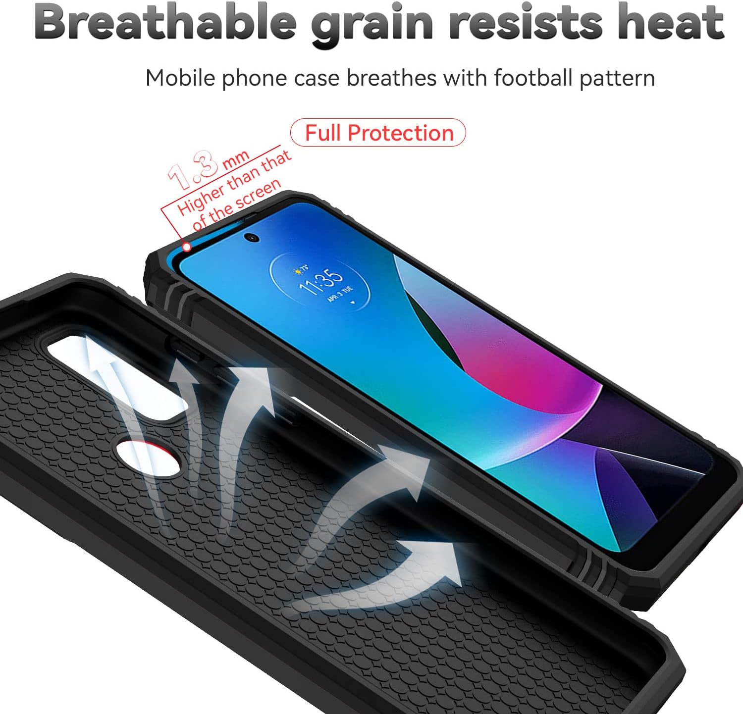 SunStory Funda para Motorola Moto G Play 2023, funda Moto G Pure, Moto G Power 2022 con protector de pantalla HD, cubierta de cámara deslizante y