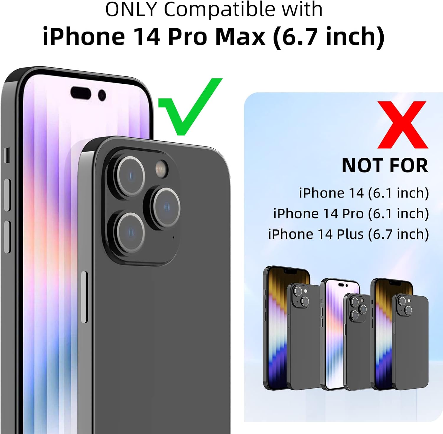 Nillkin Funda para iPhone 14 Pro Max con funda para cámara, funda de grado militar con protección deslizante para el lente de la cámara para hombres