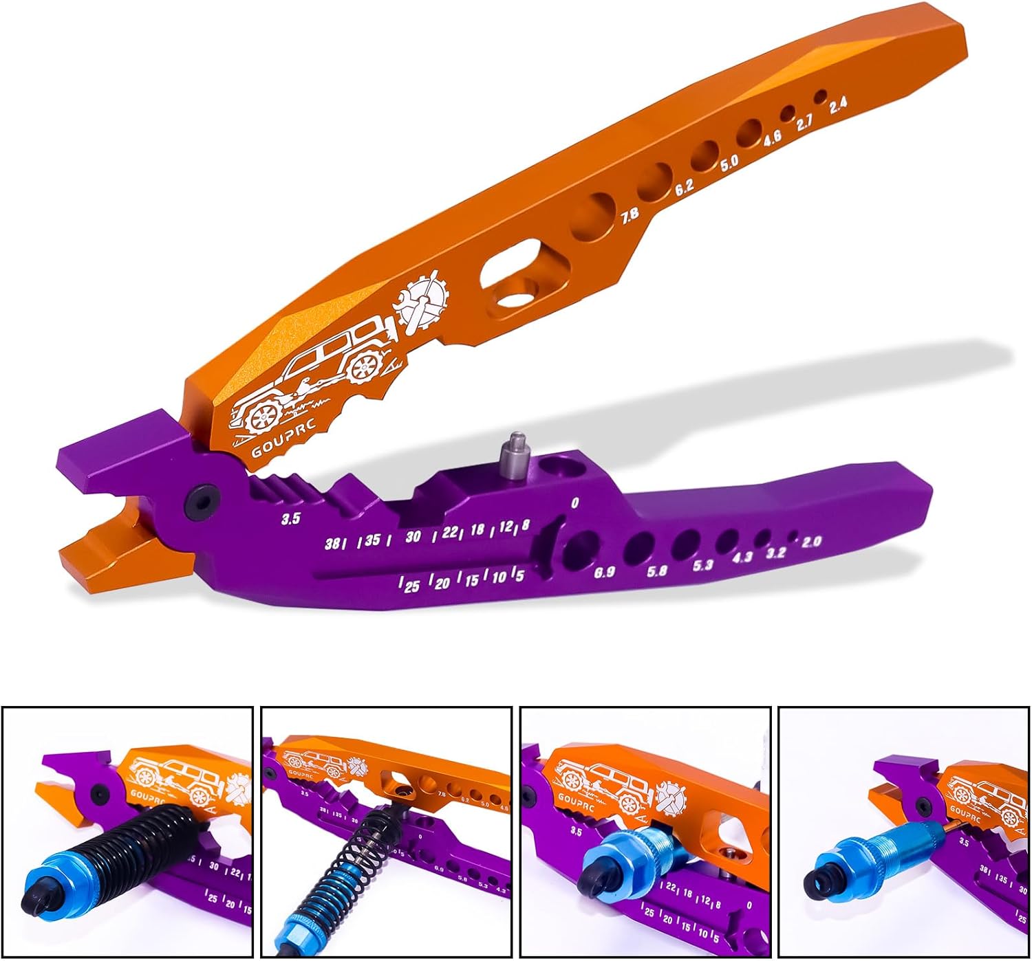 GOUPRC – Alicates de choque a control remoto, herramientas de abrazadera multifunción con destornilladores y enchufes para 18 110 RC Car Truck Off