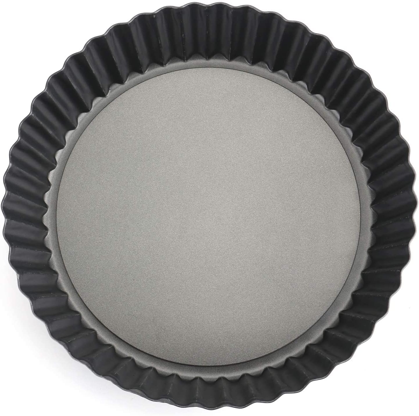 Tosnail 2 paquetes de moldes antiadherentes de 9.5 x 2 pulgadas con parte inferior extraíble, molde para quiche para tartas profundas