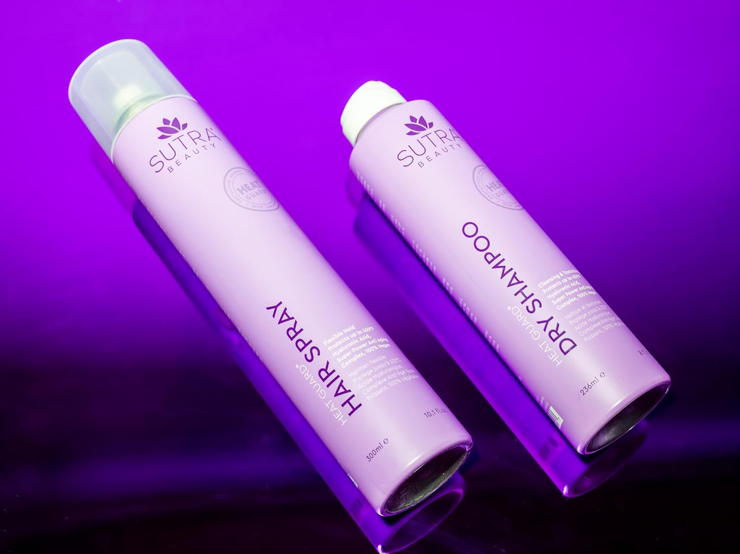 SUTRA Heat Guard – Spray para el cabello – Agarre flexible, protección térmica avanzada, infusión de ácido hialurónico y beneficios