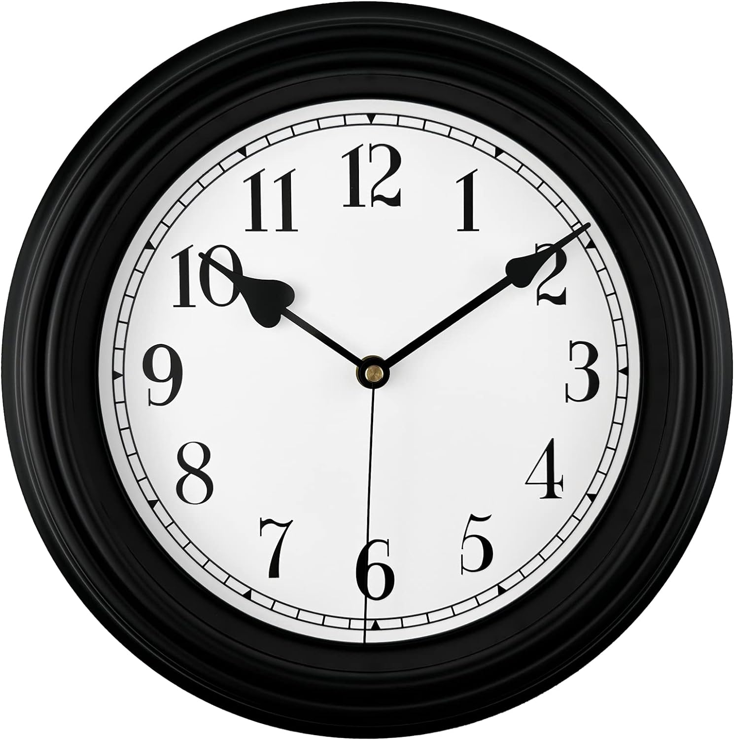 DIYZON Reloj de pared retro, reloj clásico vintage silencioso de 10 pulgadas sin tictac, fácil de leer, reloj de cuarzo de calidad que funciona con