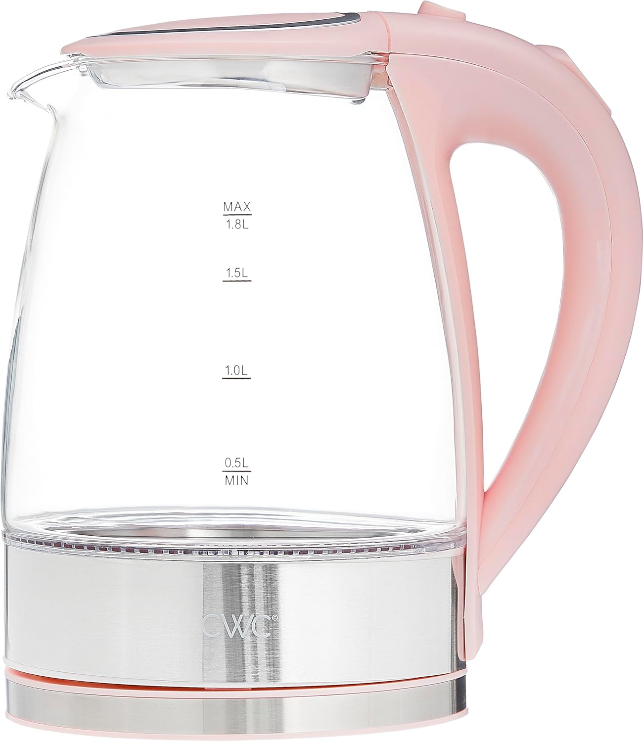 COOK WITH COLOR Hervidor eléctrico de vidrio 1.8L – Hervidor rápido, diseño elegante y características de seguridad – Ideal para rápido y fácil,