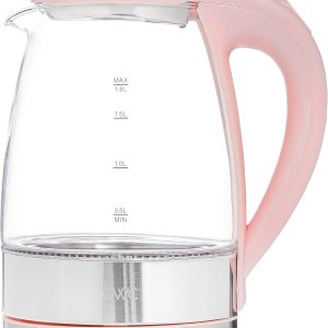 COOK WITH COLOR Hervidor eléctrico de vidrio 1.8L – Hervidor rápido, diseño elegante y características de seguridad – Ideal para rápido y fácil, COOK WITH COLOR Hervidor eléctrico de vidrio 1.8L – Hervidor rápido, diseño elegante y características de seguridad – Ideal para rápido y fácil,