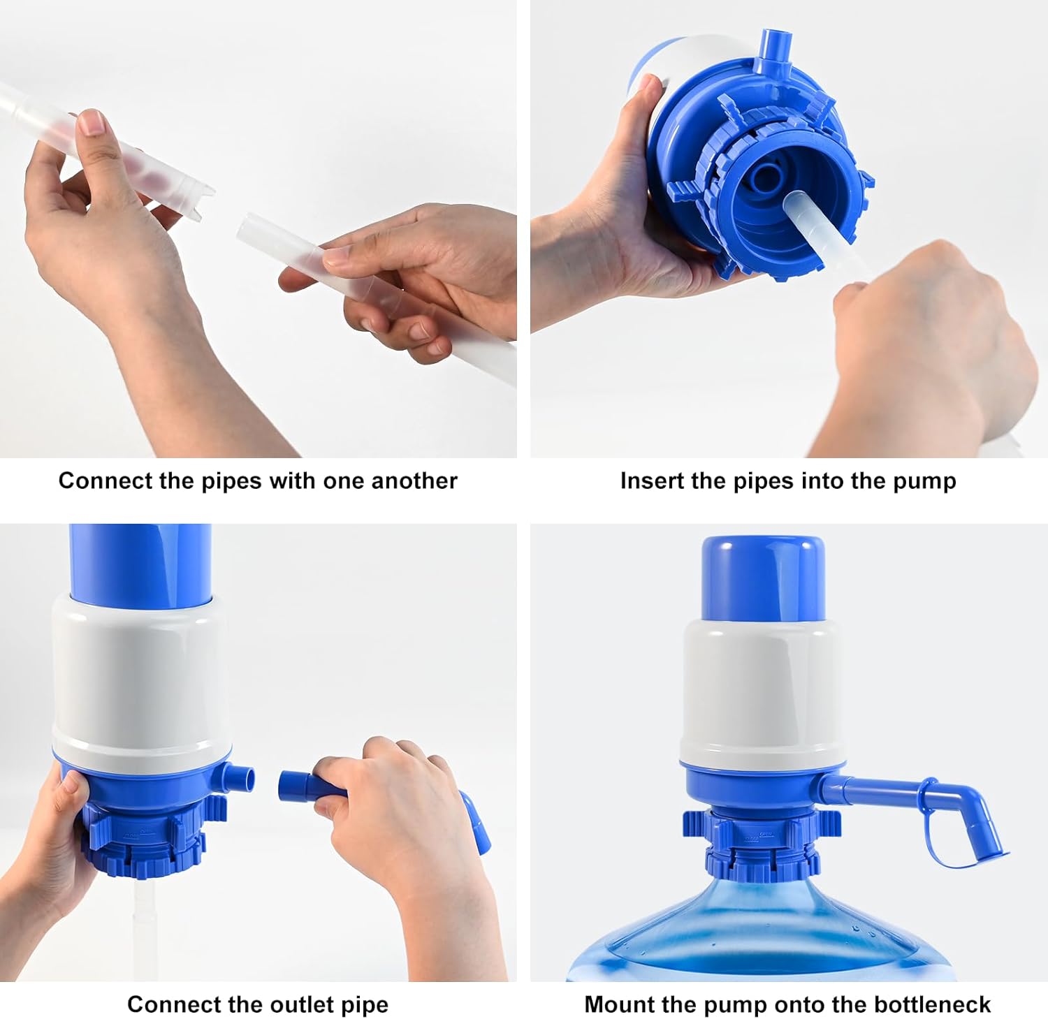 Dispensador de agua manual para botella de 5 galones, dispensador de agua de 5 galones, ajuste universal para jarras de corona de 2 a 5 galones, 3