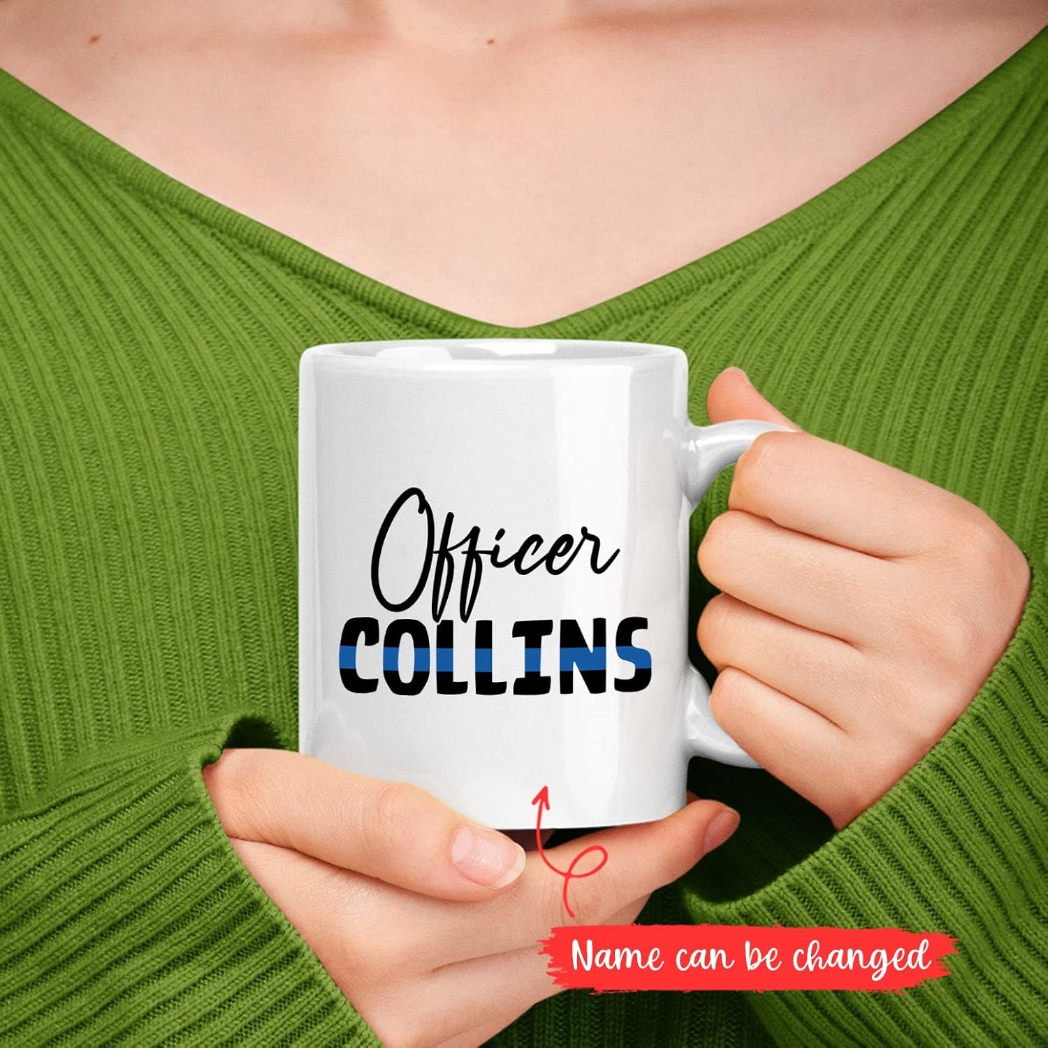 Taza de café de oficial de policía, taza personalizada para oficial de policía, regalo de agradecimiento para hombres y mujeres, taza de café de