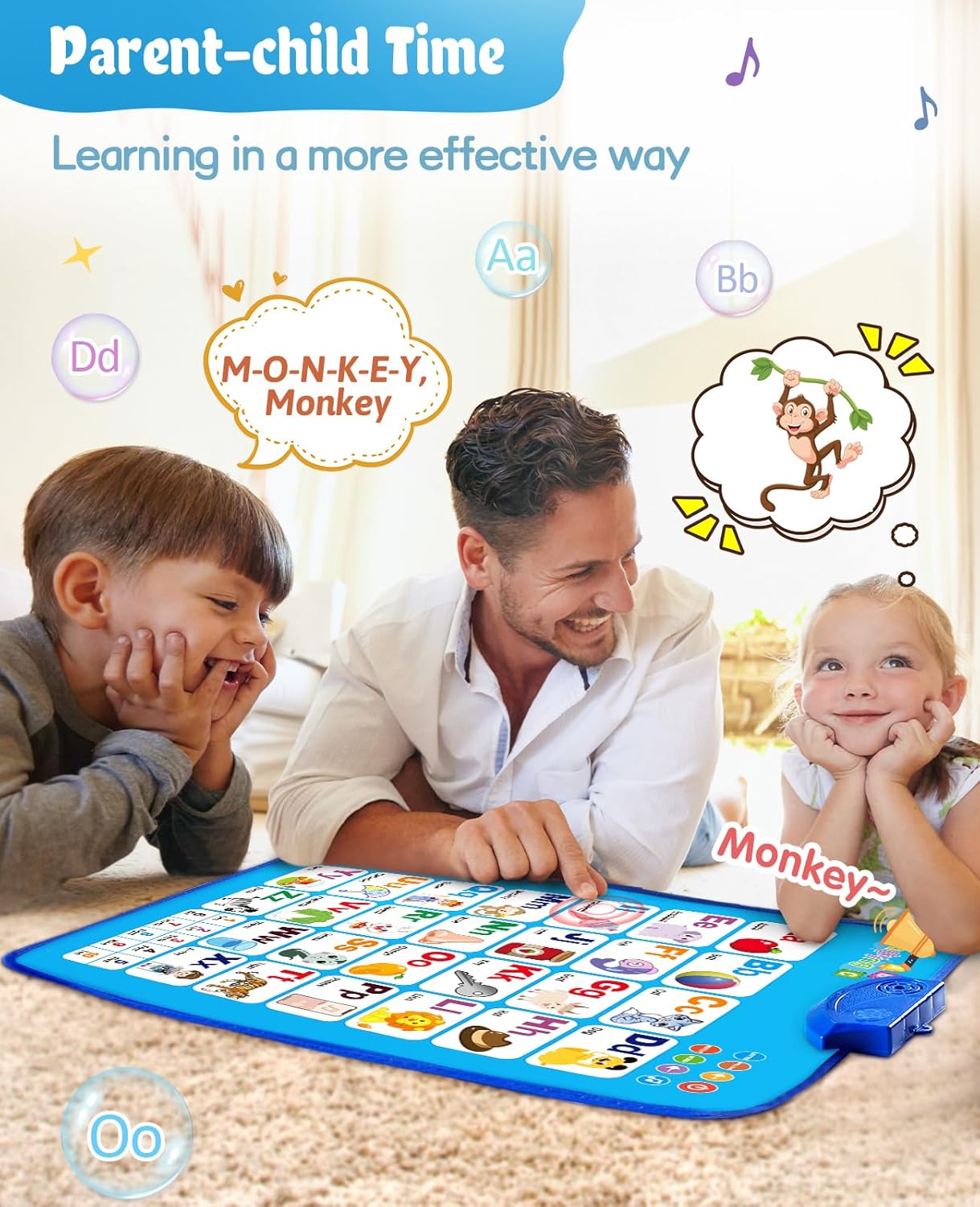 Juguetes educativos para niños de 3 años en adelanteABC Learning para niños pequeños juguetes de 2 a 4 añosTabla interactiva de pared del alfabeto
