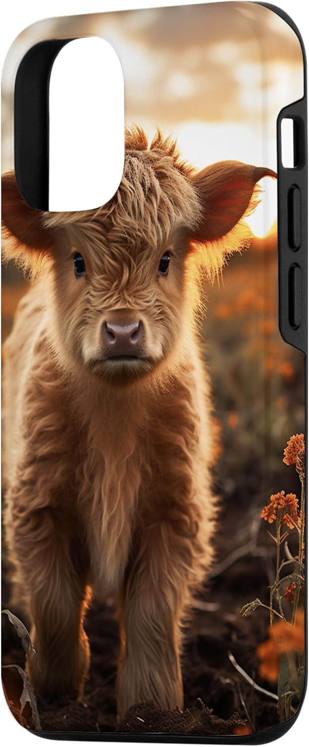 Funda para iPhone 13 Highland Cow