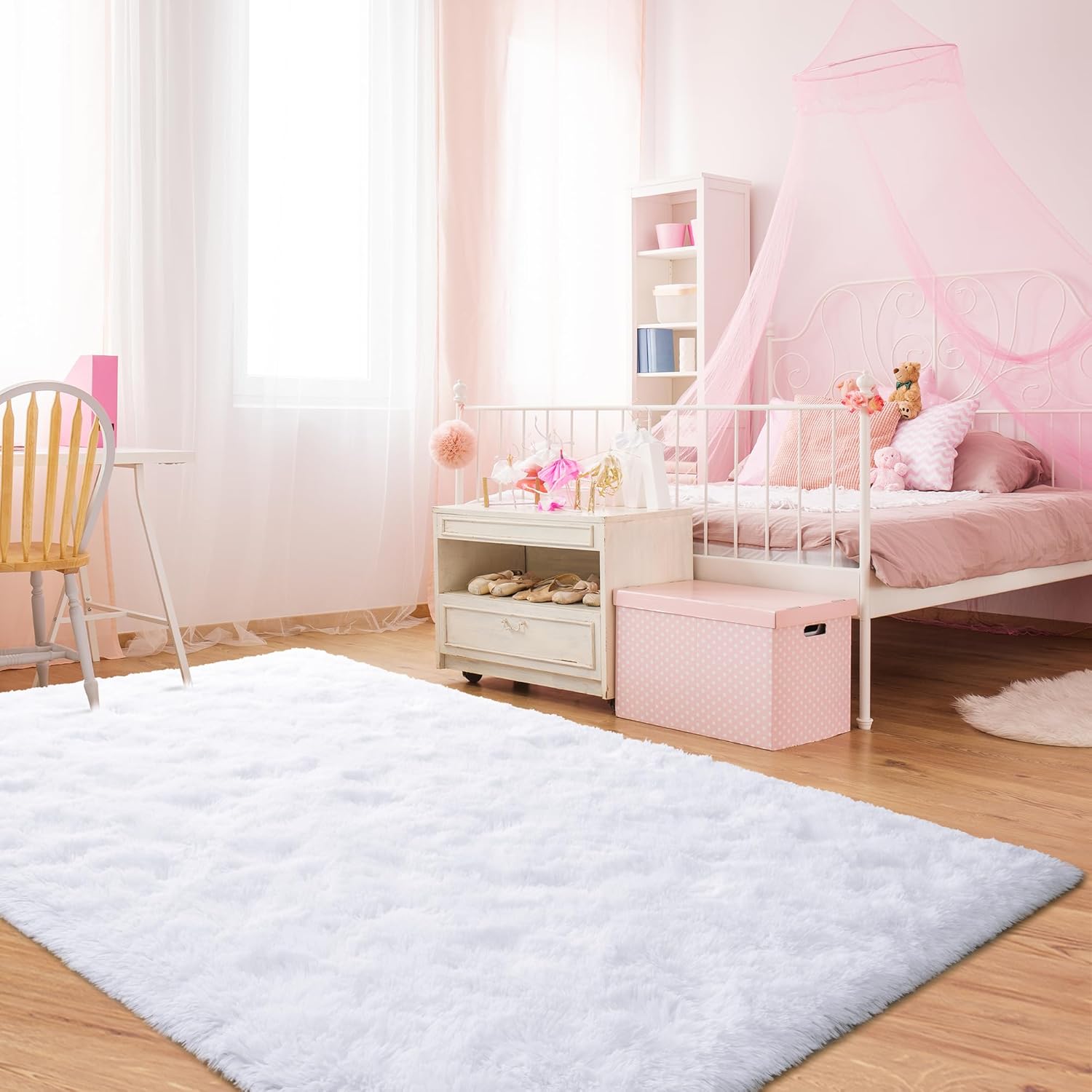 Rostyle – Alfombras suaves y esponjosas para el dormitorio, sala de estar, alfombras peludas, alfombra de Navidad para niñas, niños, alfombras