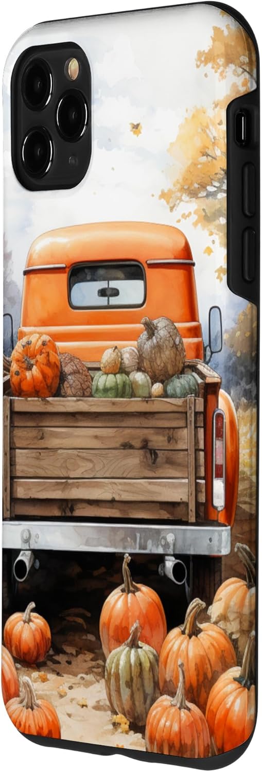 Funda para iPhone 11 Pro Max Vintage Pumpkin Truck
