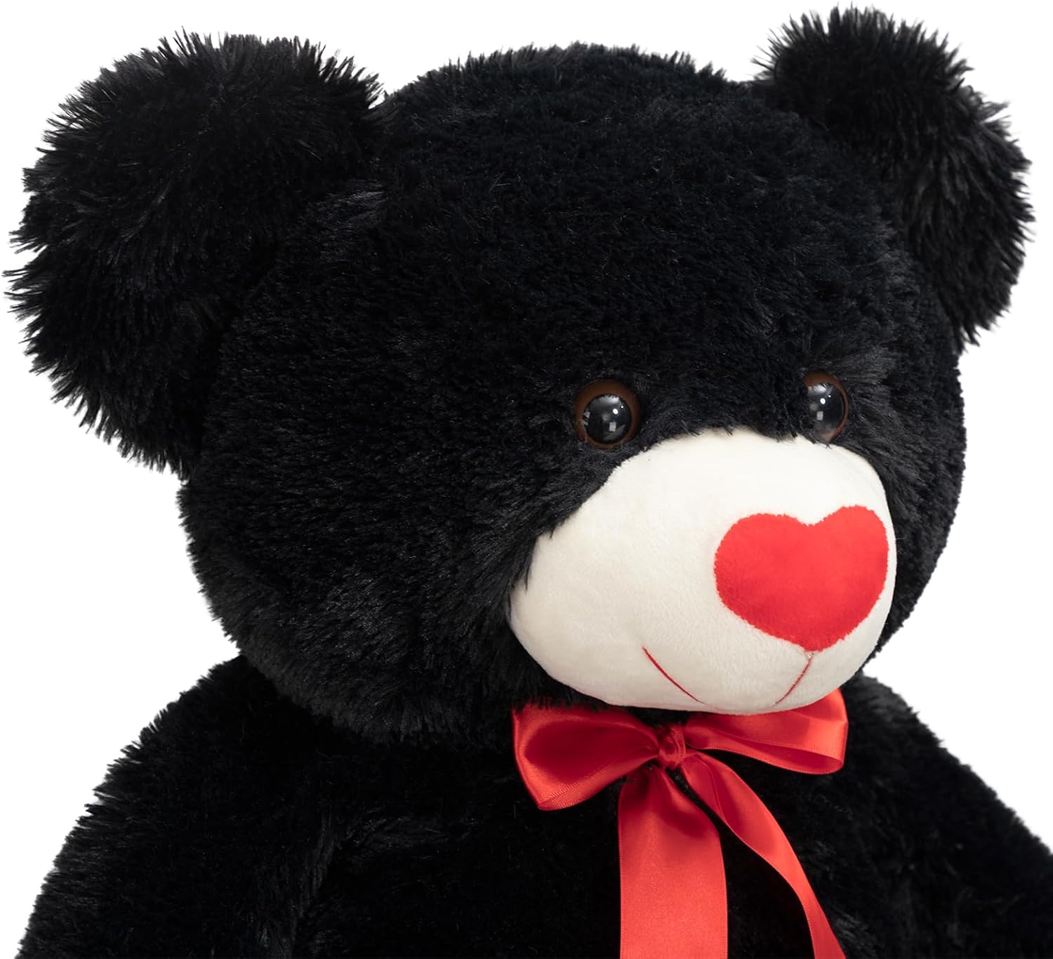 HollyHOME Oso de peluche grande con corazón rojo para novia y niños, día de San Valentín, 36 pulgadas, color negro
