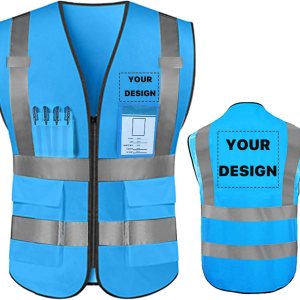 YOWESHOP Chaleco de seguridad de alta visibilidad reflectante personaliza tu logotipo ropa de trabajo de seguridad con tiras reflectantes y bolsillos YOWESHOP Chaleco de seguridad de alta visibilidad reflectante personaliza tu logotipo ropa de trabajo de seguridad con tiras reflectantes y bolsillos