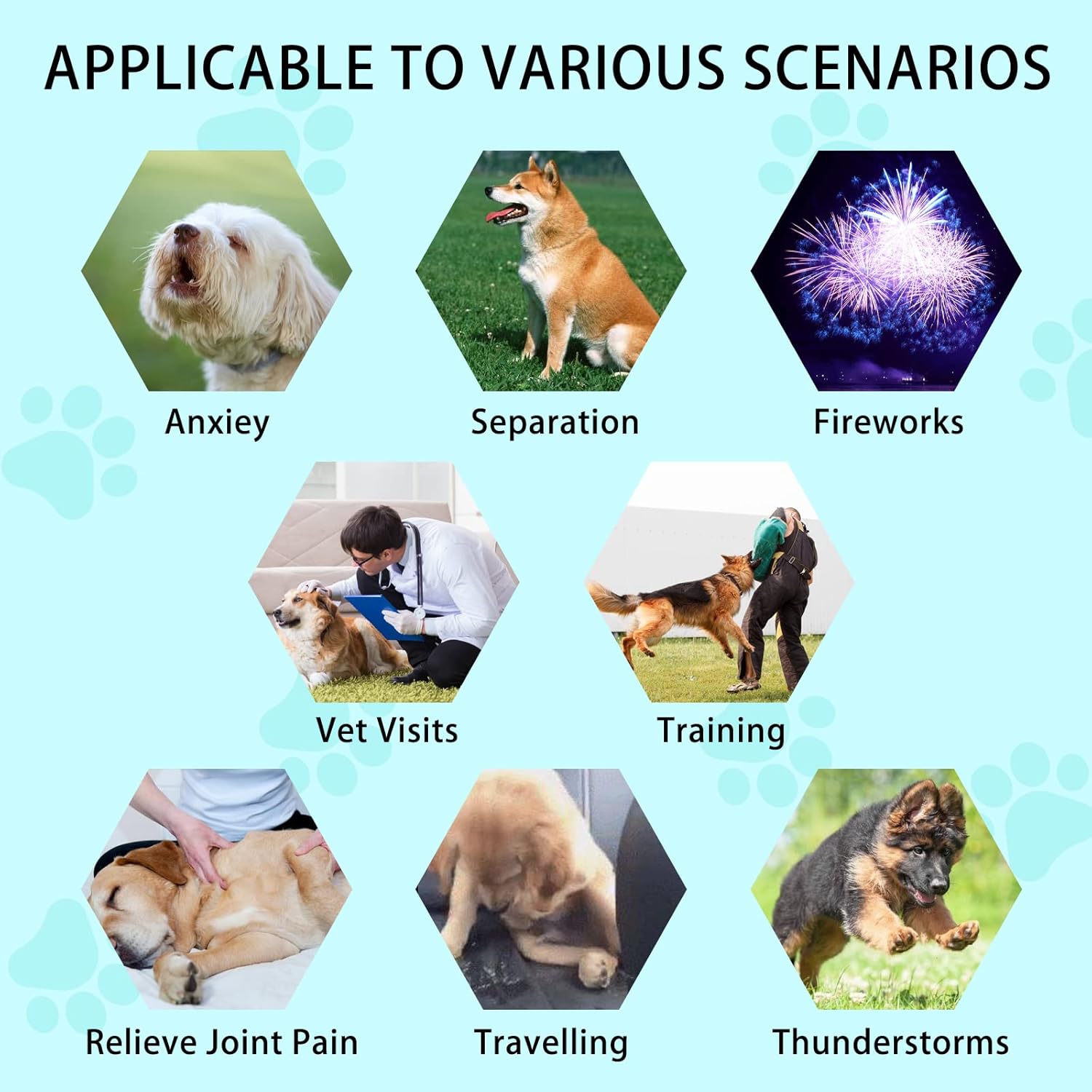 Masticables calmantes de cáñamo para perros, golosinas calmantes para perros, alivio de la ansiedad, proporción áurea 100% de ingredientes