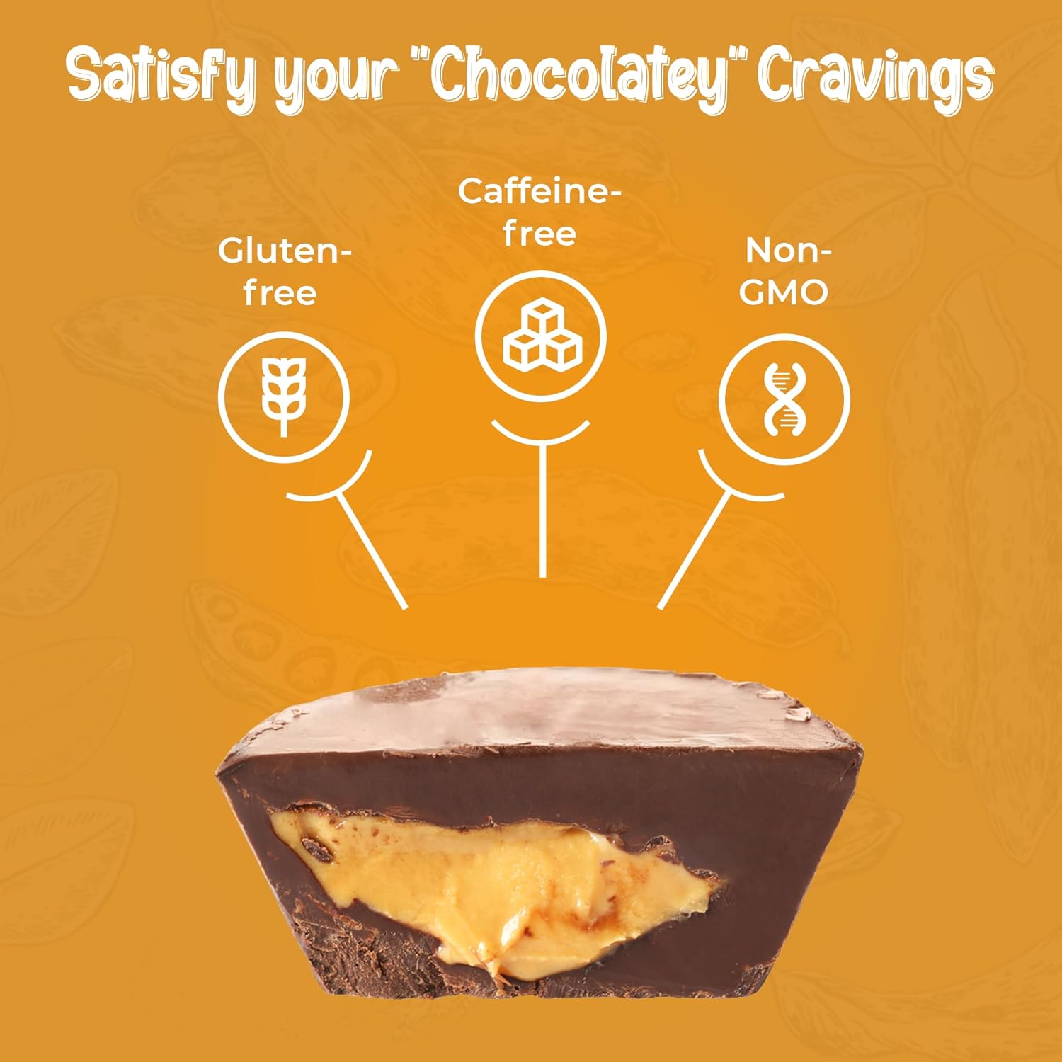 Missy J’s Organic Peanut Butter Carob Cups .9 Oz 3 Pack Made with Coconut Sugar Vegan, Gluten and Caffeine Free Healthy Substitute for Chocolate,